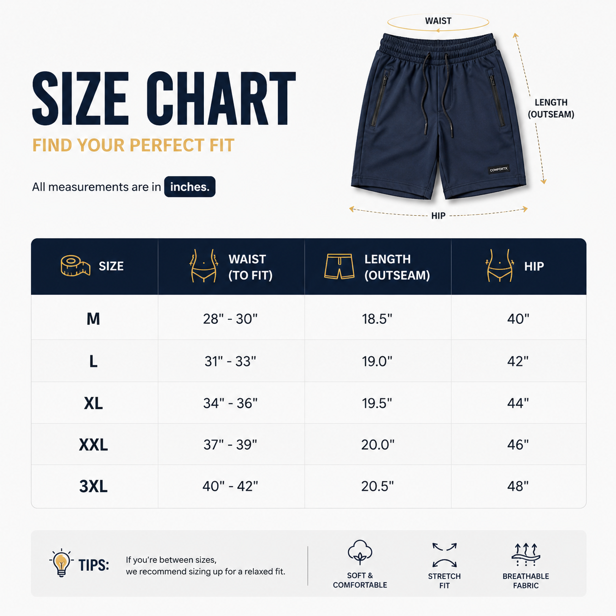 ComfortX™ Men’s Premium High-Quality Stretchable Shorts | Pack of 4